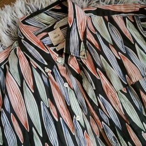 GAP Surfboard Short Sleeve Mens Button Down Sz M